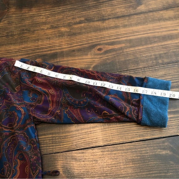 Vintage Victoria Secret Women’s Small Gold Tag Belted Robe Floral Paisley Print - Picture 9 of 10